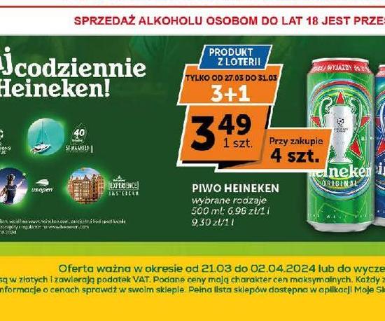 gazetka piwo Heineken czas obowiązywania od 21.03.2024 do 02.04.2024